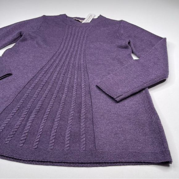 Soft Surroundings Sydney Knit Sweater Purple Wool Boho Winter Fall Office New - Picture 3 of 15